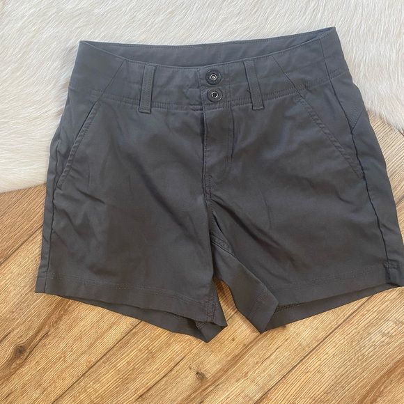 Prana Alana Shorts in a dark iron or grey color - Picture 2 of 10